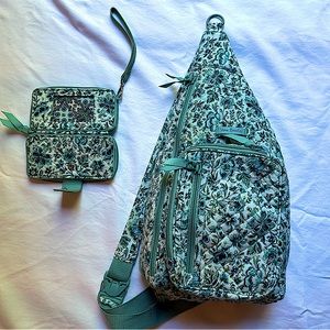 Vera Bradley sling purse with matching wallet